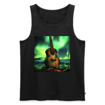 Ukulele - Männer Premium Bio Tank Top - Schwarz - Vorne - AI Model Male 178 light (178cm)