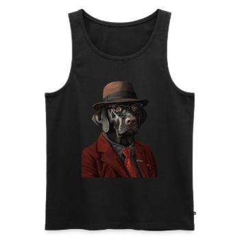Labrador Retriever - Männer Premium Bio Tank Top - Schwarz - Vorne - Michal (187cm)
