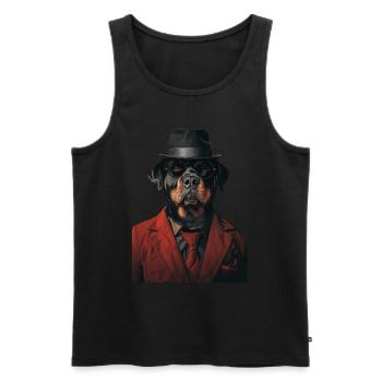 Rottweiler - Männer Premium Bio Tank Top - Schwarz - Vorne - Michal (187cm)