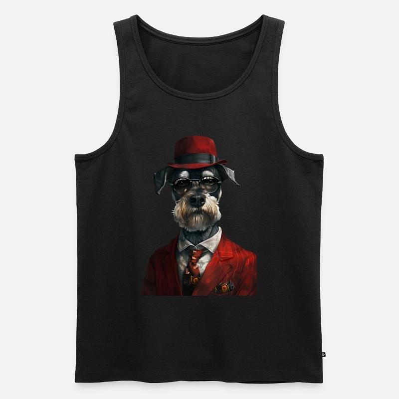 Schnauzer - Männer Premium Bio Tank Top - Schwarz