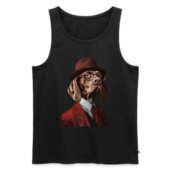 Vizsla - Männer Premium Bio Tank Top - Schwarz - Vorne - Michal (187cm)