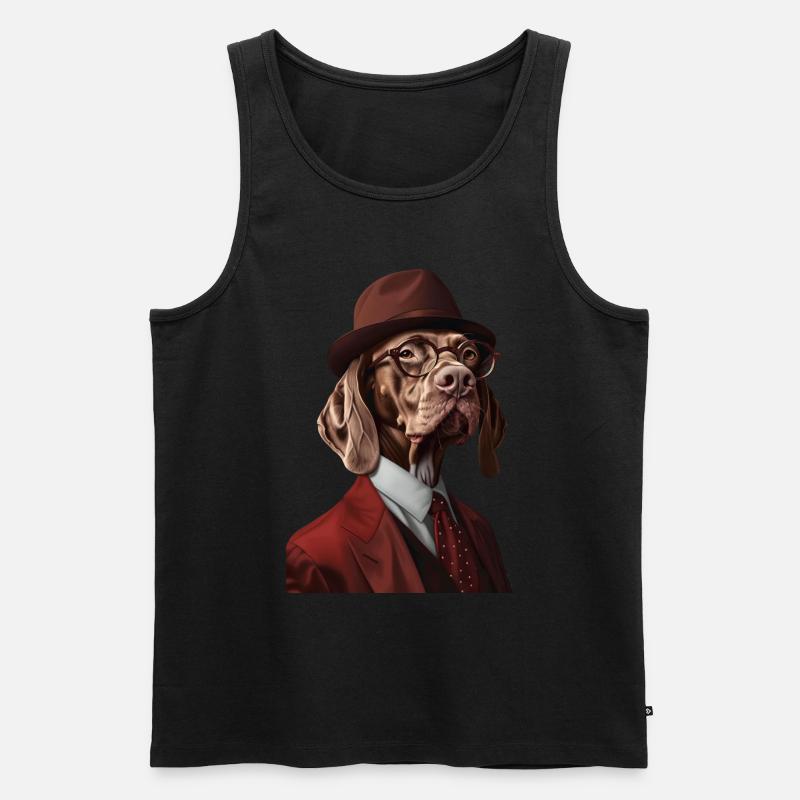 Vizsla - Männer Premium Bio Tank Top - Schwarz