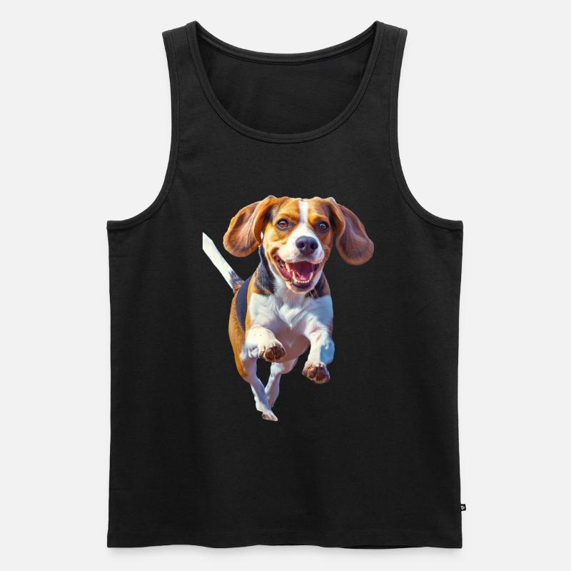 Beagle - Männer Premium Bio Tank Top - Schwarz