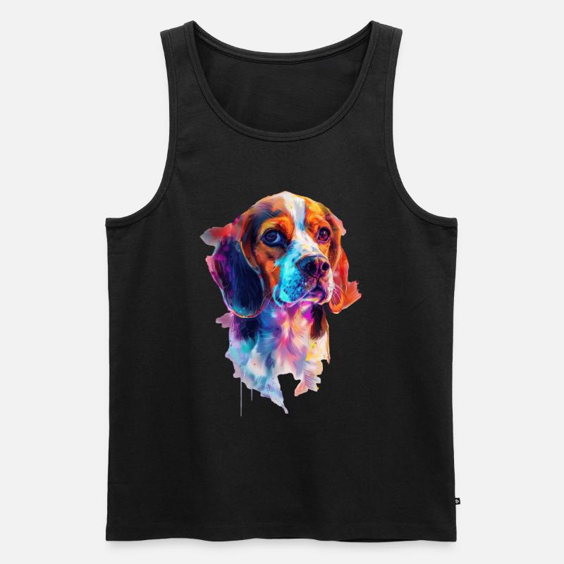 Beagle - Männer Premium Bio Tank Top - Schwarz