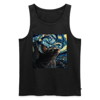 Schläger - Männer Premium Bio Tank Top - Schwarz - Vorne - Michal (187cm)