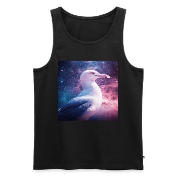 Möwe - Männer Premium Bio Tank Top - Schwarz - Vorne - Michal (187cm)