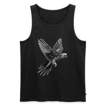 Sittiche - Männer Premium Bio Tank Top - Schwarz - Vorne - Michal (187cm)