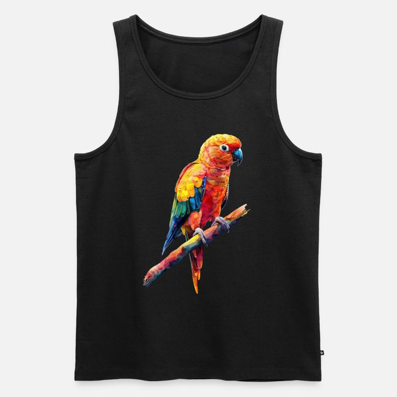 Sittiche - Männer Premium Bio Tank Top - Schwarz