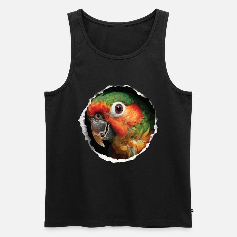 Sittiche - Männer Premium Bio Tank Top - Schwarz