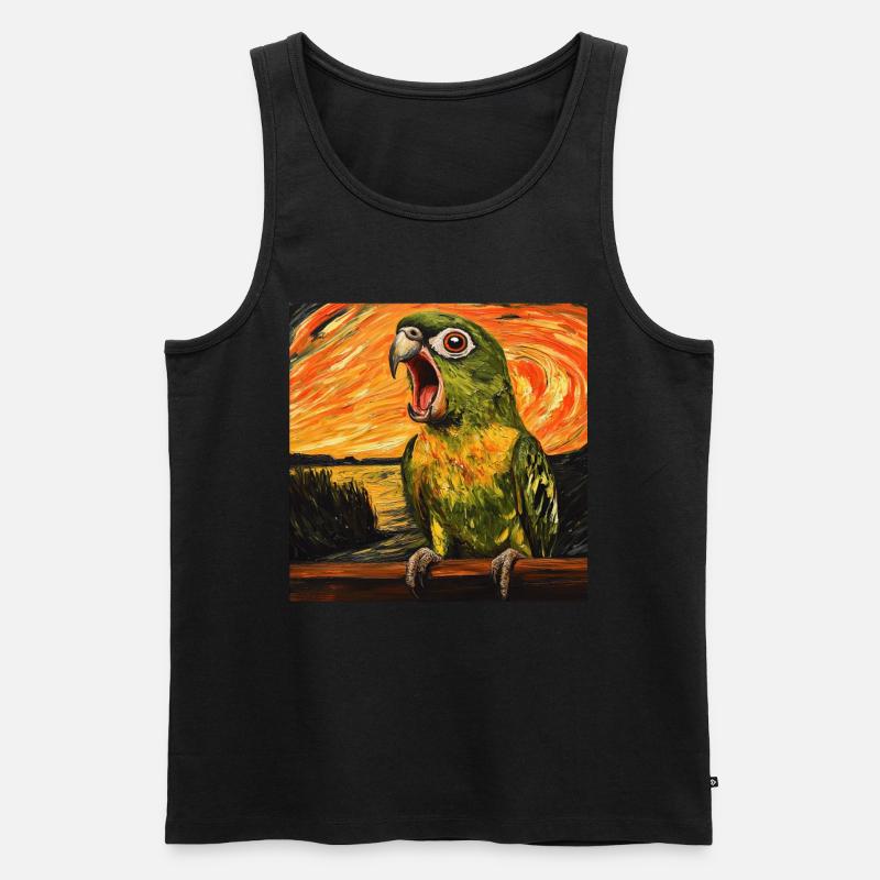 Sittiche - Männer Premium Bio Tank Top - Schwarz