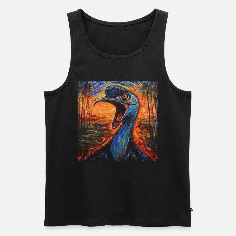 Kasuar - Männer Premium Bio Tank Top - Schwarz