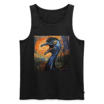 Kasuar - Männer Premium Bio Tank Top - Schwarz - Vorne - AI Model Male 178 light (178cm)
