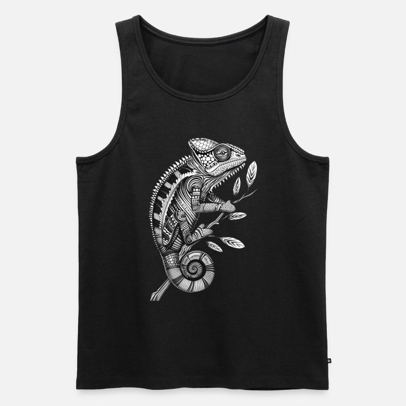 Chamäleon - Männer Premium Bio Tank Top - Schwarz
