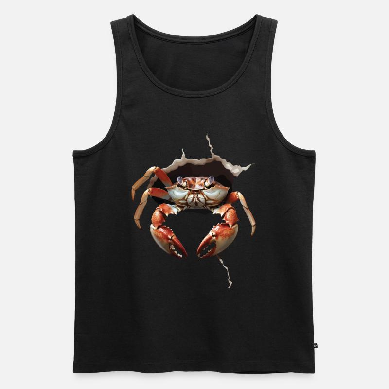 Krabbe - Männer Premium Bio Tank Top - Schwarz