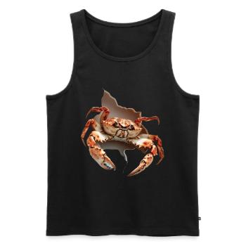 Krabbe - Männer Premium Bio Tank Top - Schwarz - Vorne - AI Model Male 178 light (178cm)