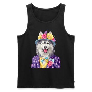 Alaskan Malamute - Männer Premium Bio Tank Top - Schwarz - Vorne - Michal (187cm)