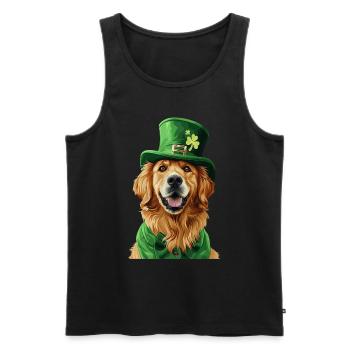 Golden Retriever - Männer Premium Bio Tank Top - Schwarz - Vorne - Michal (187cm)