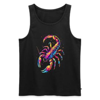 Skorpion - Männer Premium Bio Tank Top - Schwarz - Vorne - Michal (187cm)