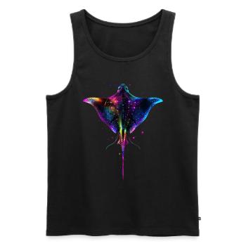 Stachelrochen - Männer Premium Bio Tank Top - Schwarz - Vorne - AI Model Male 178 light (178cm)