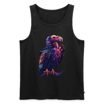 Geier - Männer Premium Bio Tank Top - Schwarz - Vorne - Michal (187cm)