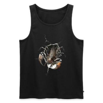 Skorpion - Männer Premium Bio Tank Top - Schwarz - Vorne - AI Model Male 178 light (178cm)