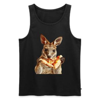 Wallaby - Männer Premium Bio Tank Top - Schwarz - Vorne - AI Model Male 178 light (178cm)