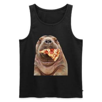 Walross - Männer Premium Bio Tank Top - Schwarz - Vorne - Michal (187cm)