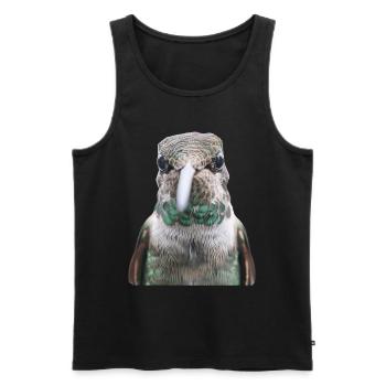 Kolibri - Männer Premium Bio Tank Top - Schwarz - Vorne - Michal (187cm)