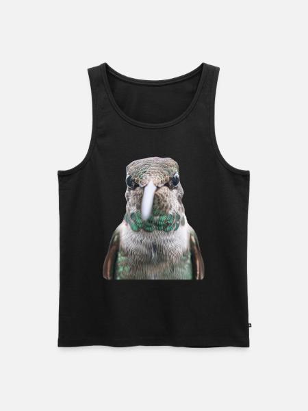 Kolibri - Männer Premium Bio Tank Top - Schwarz