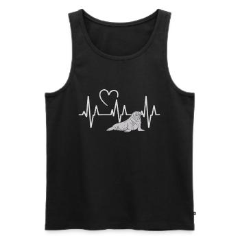Walross - Männer Premium Bio Tank Top - Schwarz - Vorne - Michal (187cm)