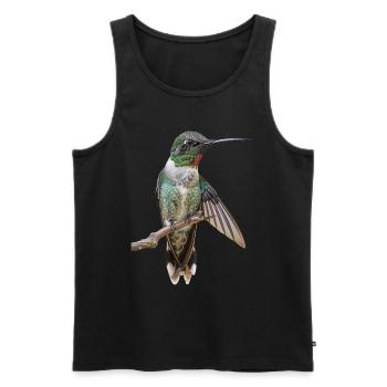 Kolibri - Männer Premium Bio Tank Top - Schwarz - Vorne - Michal (187cm)