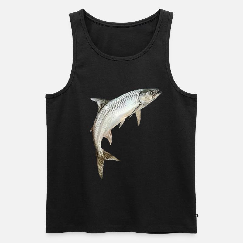 Tarpon - Männer Premium Bio Tank Top - Schwarz