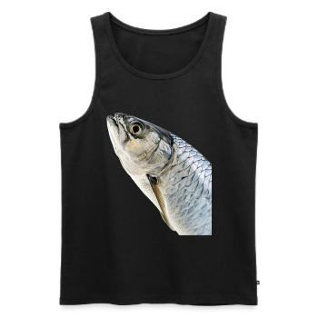 Tarpon - Männer Premium Bio Tank Top - Schwarz - Vorne - Michal (187cm)