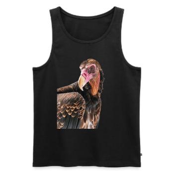 Geier - Männer Premium Bio Tank Top - Schwarz - Vorne - Michal (187cm)