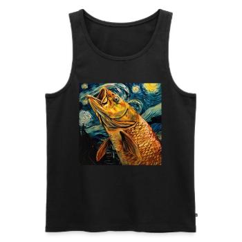 Tarpon - Männer Premium Bio Tank Top - Schwarz - Vorne - Michal (187cm)