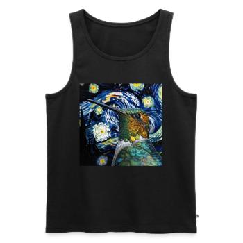 Kolibri - Männer Premium Bio Tank Top - Schwarz - Vorne - Michal (187cm)