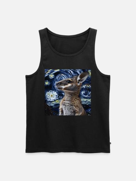 Wallaby - Männer Premium Bio Tank Top - Schwarz