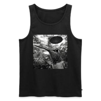 Kolibri - Männer Premium Bio Tank Top - Schwarz - Vorne - Michal (187cm)