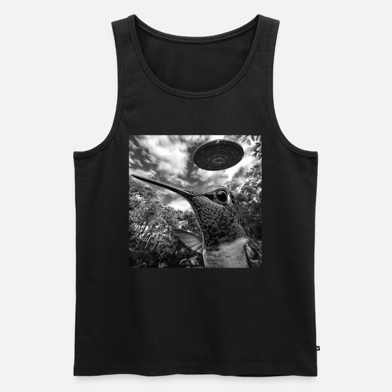 Kolibri - Männer Premium Bio Tank Top - Schwarz