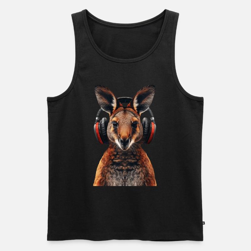 Wallaby - Männer Premium Bio Tank Top - Schwarz