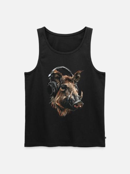 Warzenschwein - Männer Premium Bio Tank Top - Schwarz