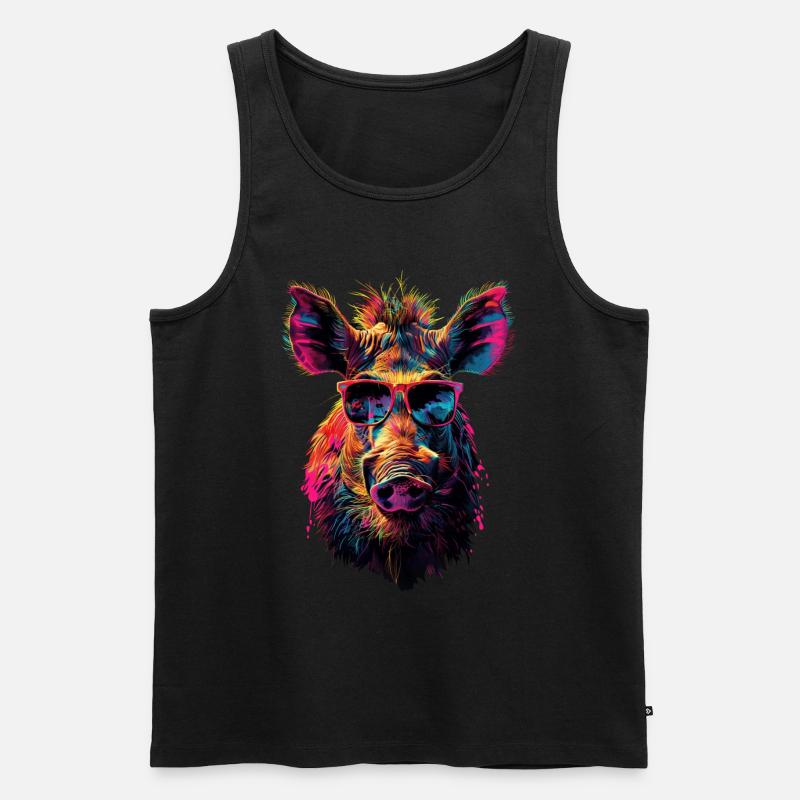 Warzenschwein - Männer Premium Bio Tank Top - Schwarz