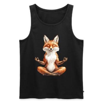Fuchs - Männer Premium Bio Tank Top - Schwarz - Vorne - Michal (187cm)