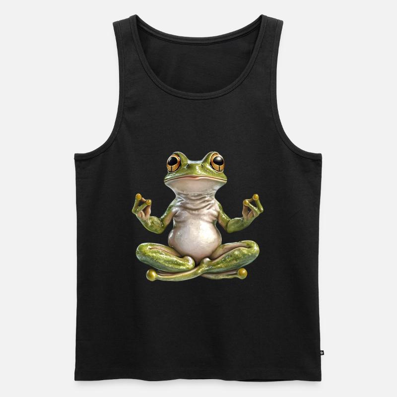 Frosch - Männer Premium Bio Tank Top - Schwarz