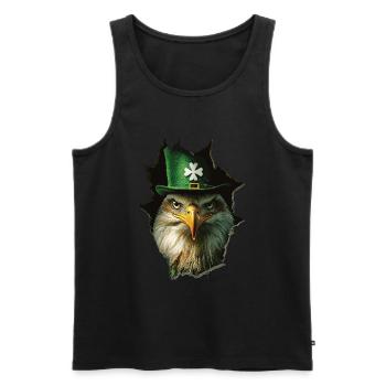 St. Patrick Adler - Männer Premium Bio Tank Top - Schwarz - Vorne - Michal (187cm)