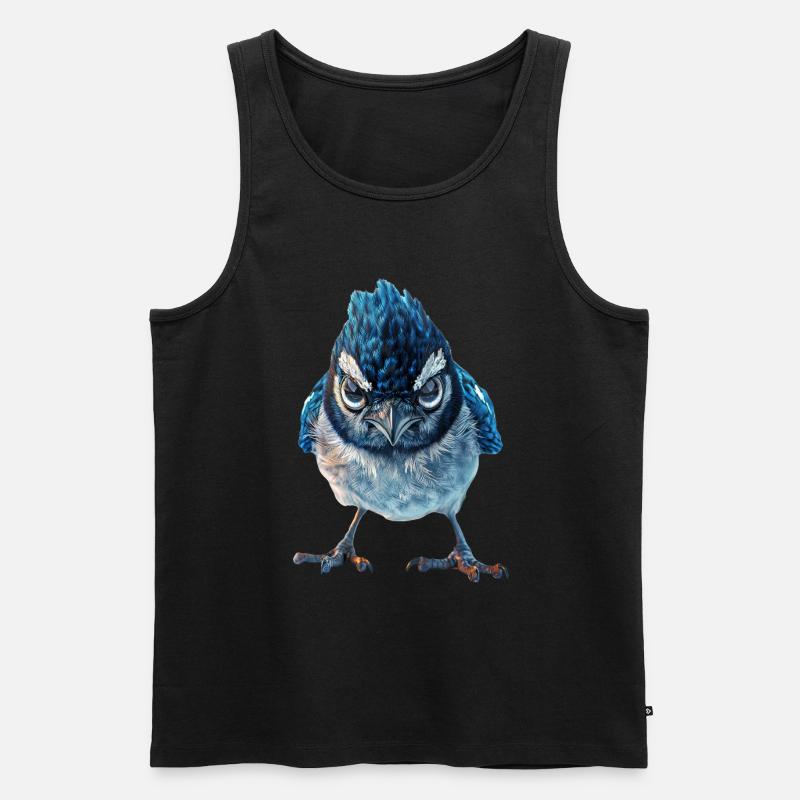 Blauhäher - Männer Premium Bio Tank Top - Schwarz