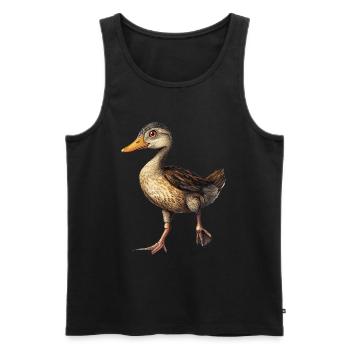 Ente - Männer Premium Bio Tank Top - Schwarz - Vorne - Michal (187cm)