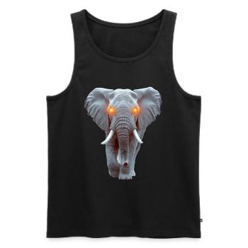 Elefant - Männer Premium Bio Tank Top - Schwarz - Vorne - AI Model Male 178 light (178cm)