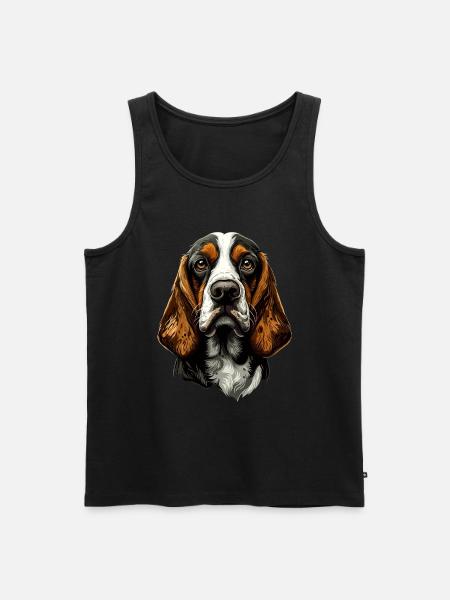 Basset - Männer Premium Bio Tank Top - Schwarz