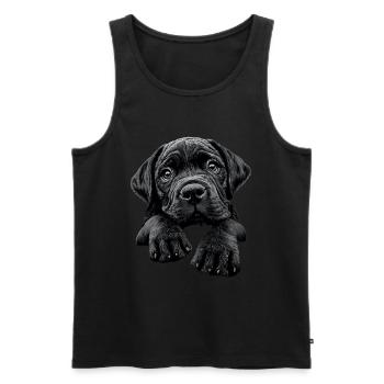 Bullmastiff - Männer Premium Bio Tank Top - Schwarz - Vorne - Michal (187cm)
